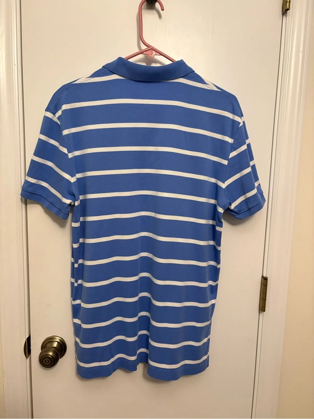 Ralph Lauren Blue and White Striped Polo Shirt